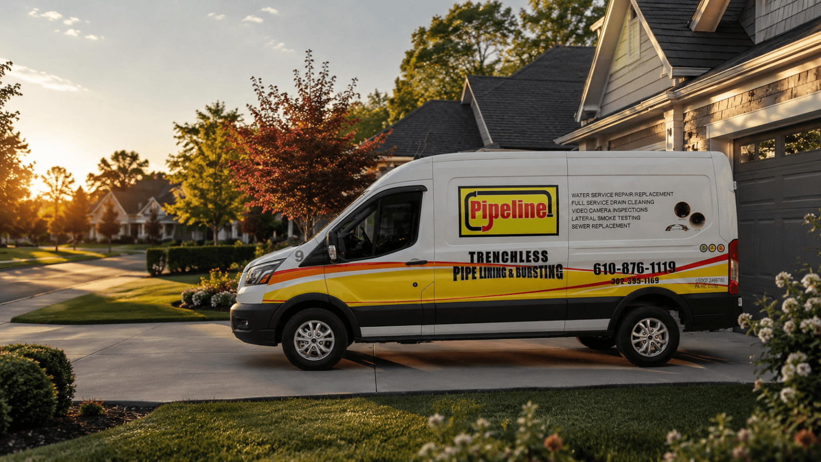 Pipeline Excavation residential service van